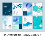 set of brochure  annual report  ... | Shutterstock .eps vector #2032838714