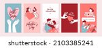 set of valentines day cards.... | Shutterstock .eps vector #2103385241
