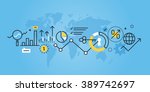 flat line design website banner ... | Shutterstock .eps vector #389742697