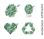 set of nature concept icons.... | Shutterstock .eps vector #653916241