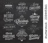 christmas typographic... | Shutterstock .eps vector #233445361