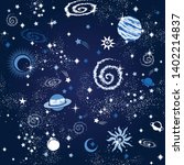 space galaxy constellation... | Shutterstock .eps vector #1402214837