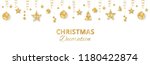 christmas golden decoration... | Shutterstock .eps vector #1180422874