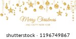 christmas golden decoration on... | Shutterstock .eps vector #1196749867