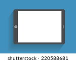 tablet computer with blank... | Shutterstock .eps vector #220588681