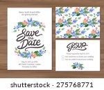 wedding set with watercolor... | Shutterstock .eps vector #275768771