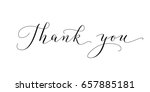 thank you words  hand written... | Shutterstock .eps vector #657885181