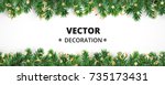 winter holiday background.... | Shutterstock .eps vector #735173431