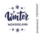 Winter Wonderland Text  Hand...