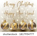 merry christmas  and new 2021... | Shutterstock .eps vector #1817954777