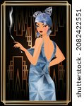 Flapper Woman With Cigarette...