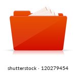 red file folder icon | Shutterstock .eps vector #120279454