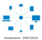 icon set of screen devices | Shutterstock .eps vector #298722614