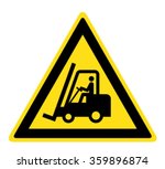 warning forklift trucks and... | Shutterstock .eps vector #359896874