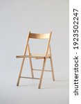 Folding Wooden Chair On A Light ...