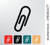 paper clip icon.  | Shutterstock .eps vector #198381677