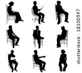 Person Sitting IN Chair Outline graphics free vector Person Sitting IN ...