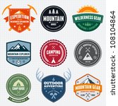 set of mountain adventure and... | Shutterstock .eps vector #108104864