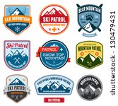 set of ski patrol mountain... | Shutterstock . vector #130479431
