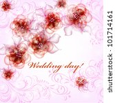 wedding card or invitation with ... | Shutterstock .eps vector #101714161