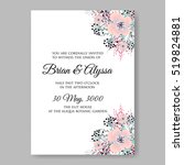 elegance wedding invitation... | Shutterstock .eps vector #519824881