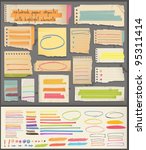 notebook  paper  objects  ... | Shutterstock .eps vector #95311414