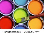Seven Colorful Paint With A...