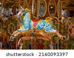 Carousel horse on a merry go...