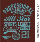 college sports football vector... | Shutterstock .eps vector #178441217