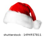 Santa Claus red hat isolated on white background