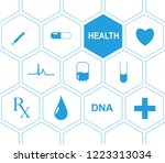 medical background with icons... | Shutterstock .eps vector #1223313034