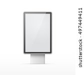 vertical blank outdoor lightbox | Shutterstock . vector #497449411
