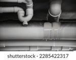 PVC Water leak pipe, Building Drainage pipes crack seep problem need to fix