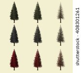 redwood tree season change set... | Shutterstock . vector #408301261
