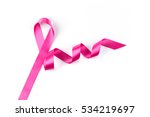 pink ribbon over white... | Shutterstock . vector #534219697