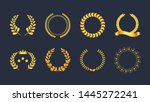 set premium quality golden... | Shutterstock .eps vector #1445272241