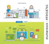 concept of types of online... | Shutterstock .eps vector #493418761