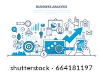 business analysis  data... | Shutterstock .eps vector #664181197