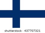 flag of finland in correct... | Shutterstock . vector #437707321