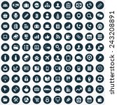 100 company icons big universal ... | Shutterstock .eps vector #243208891