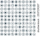100 technology icons | Shutterstock .eps vector #253729207