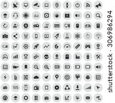 hi tech 100 icons universal set ... | Shutterstock .eps vector #306986294