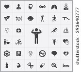 simple health icons set.... | Shutterstock .eps vector #393640777