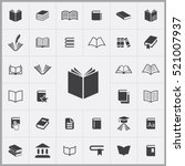 book icon. books icons... | Shutterstock .eps vector #521007937