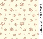 Background With Dog Paw Print...