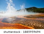 Landscape view of the hills at Prismatic Spring image - Free stock ...