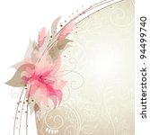 romantic flower background | Shutterstock .eps vector #94499740