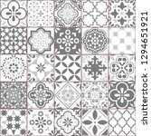lisbon geometric azulejo tile... | Shutterstock .eps vector #1294651921