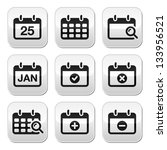 calendar date vector buttons set | Shutterstock .eps vector #133956521