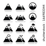 Mountain Vector Icons Set 